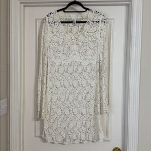 Diane Von Furstenberg White Lace Dress